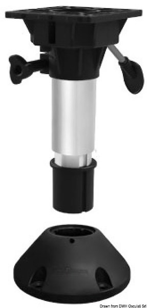 Supporto sedile Waverider con ammortizzatore, testa girevole e base esterna