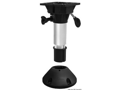 Supporto sedile Waverider con ammortizzatore, testa girevole e base esterna