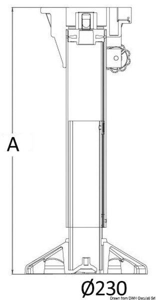 Supporto sedile Waverider con ammortizzatore e testa girevole, regolabile