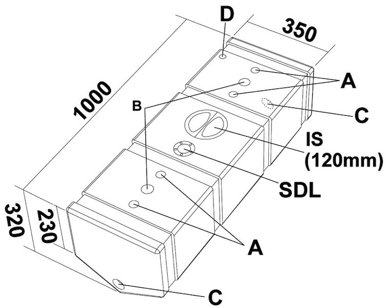 Serbatoio in polietilene rigido per acque nere