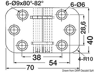 Cerniera a ribalta 2 mm