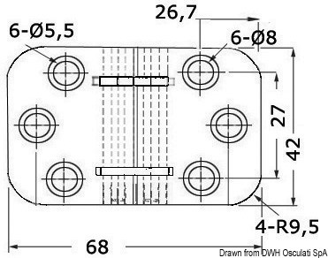 Cerniera a ribalta 2 mm