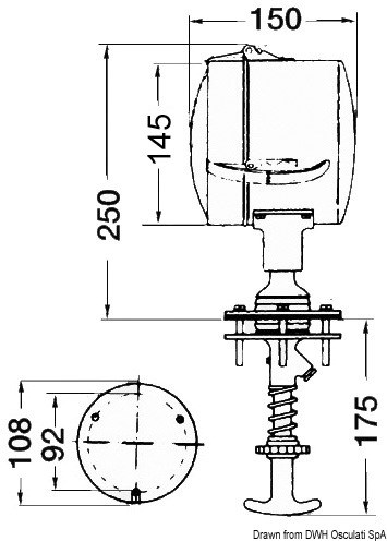 Faro di profondità orientabile dall’interno DHR