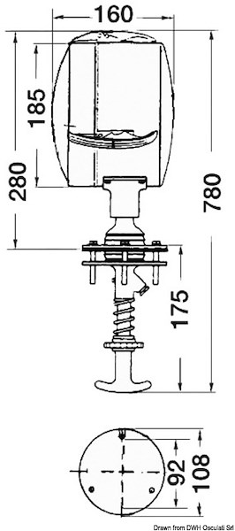 Faro di profondità orientabile dall’interno DHR