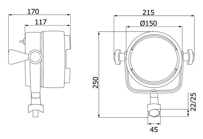 Faro di profondità Night Eye e Night Eye LED con attacco da pulpito