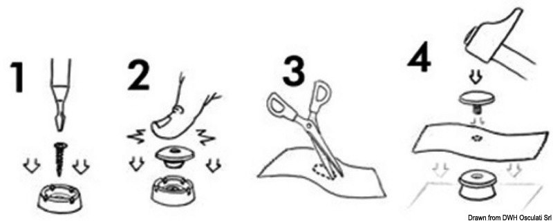 Bottoni in plastica STAYPUT Press Clip