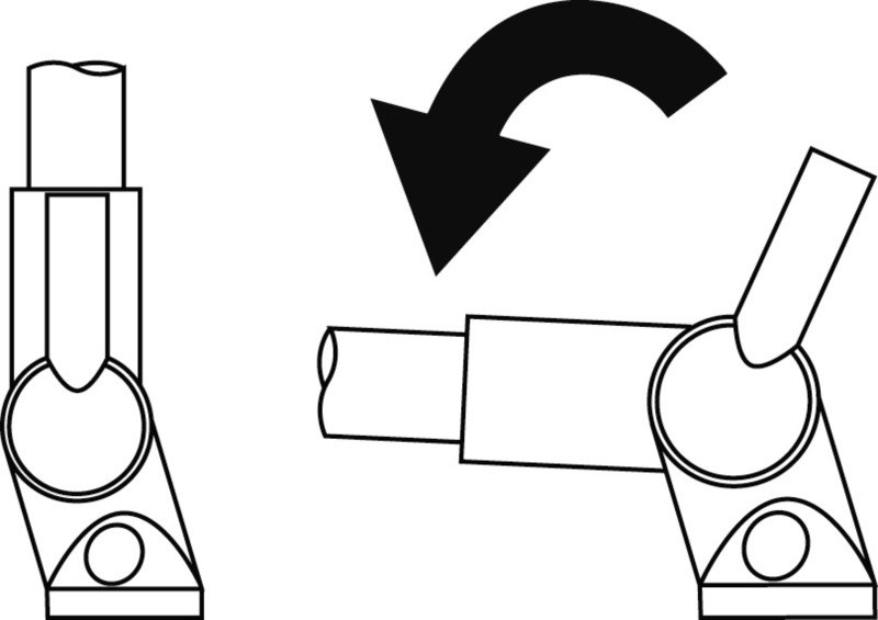 Asta Luminosa 360° LED abbattibile inox 12V IP65 