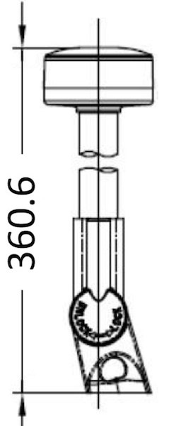 Asta Luminosa 360° LED abbattibile inox 12V IP65 