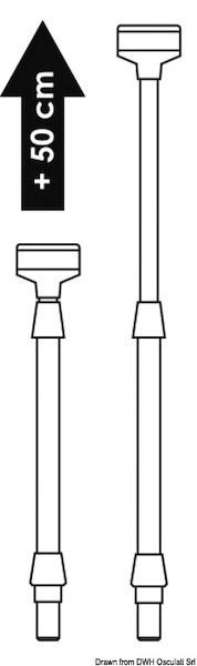 Asta luce telescopica inox 