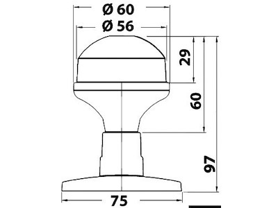 Fanale di fonda EvoLED Smart 360° 12 V nero 