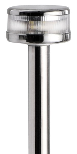 Asta luminosa completa di fanale di fonda Evoled 360° - Versione estraibile con basetta in nylon/acciaio inox lucidato