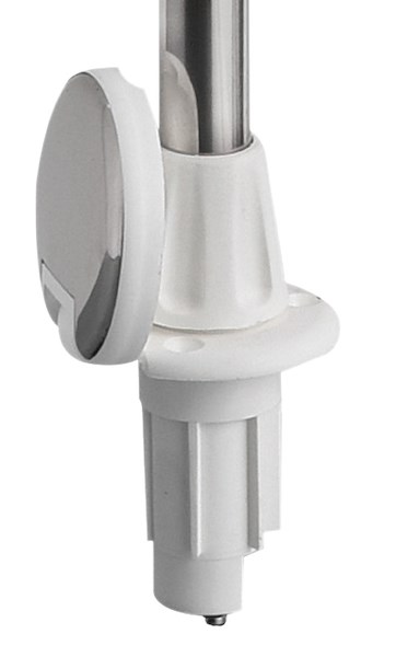 Asta luminosa completa di fanale di fonda Evoled 360° - Versione estraibile con basetta in nylon/acciaio inox lucidato