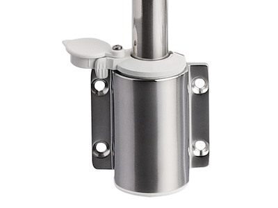 Asta luminosa completa di fanale di fonda Evoled 360° - Versione estraibile con basetta inox fissaggio a parete