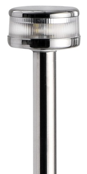 Asta luminosa completa di fanale di fonda Evoled 360° - Versione estraibile con basetta inox fissaggio a parete