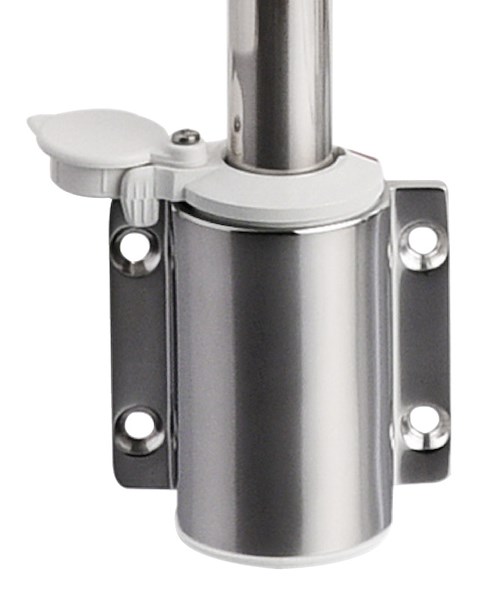 Asta luminosa completa di fanale di fonda Evoled 360° - Versione estraibile con basetta inox fissaggio a parete