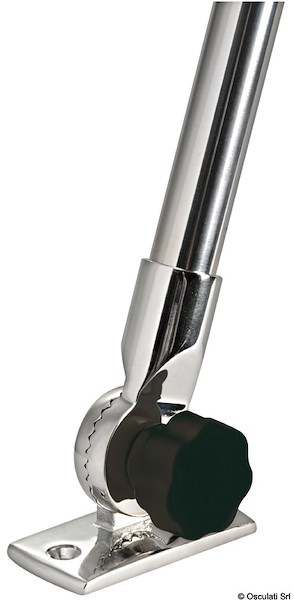 Fanale di fonda con asta abbattibile, regolazione micrometrica con basetta dentata