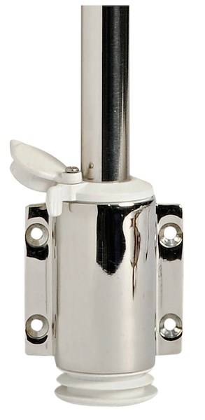 Fanale di fonda con asta estraibile a parete con occhielli portabandiera