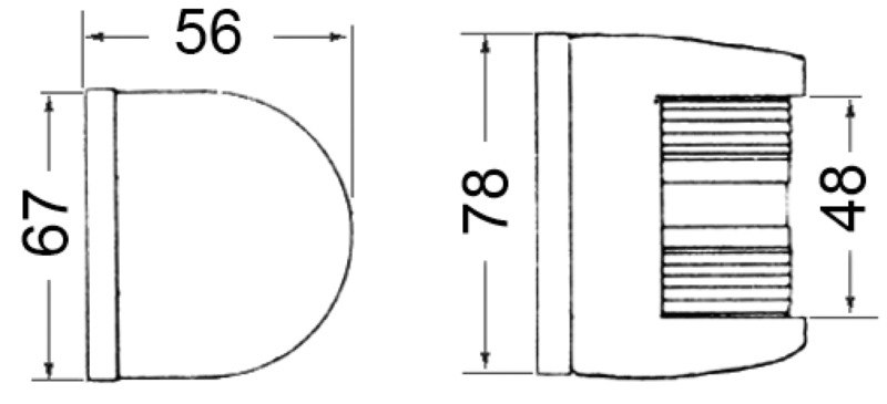 Fanale di fonda con asta Classic estraibile in alluminio con fanale di prua