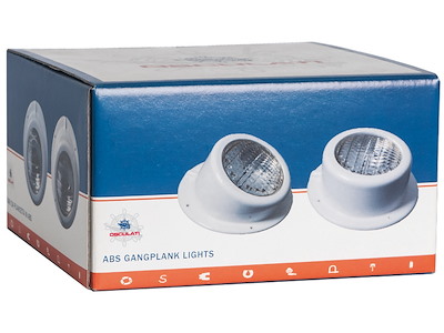 Faro da plancetta in ABS bianco completamente stagno