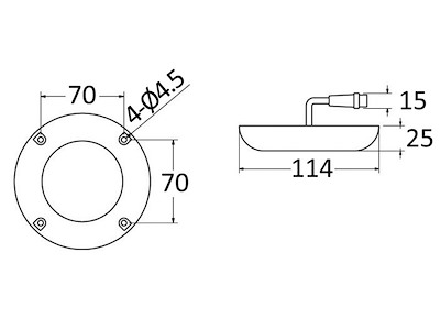 Luce subacquea per carena/specchio di poppa/plancetta con viti