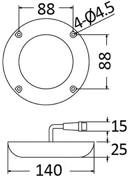 Luce subacquea per carena/specchio di poppa/plancetta con viti
