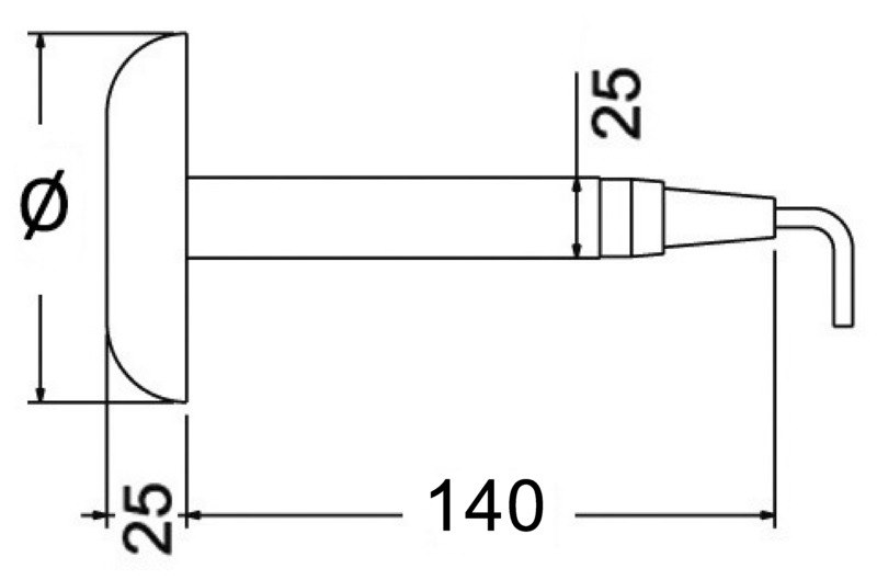 Luce subacquea per carena/specchio di poppa/plancetta con prigioniero