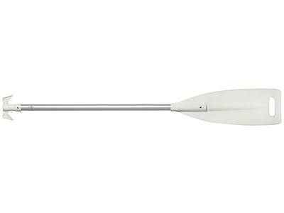 Pagaia con pala in ABS bianco e gancio d’accosto in nylon terminale