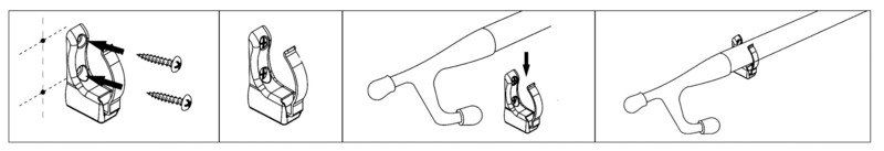 Clip a molla per ganci d'accosto 