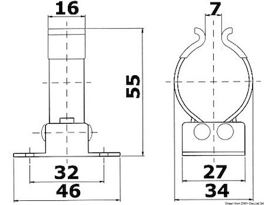 Clip inox per tubi 30/35 mm 