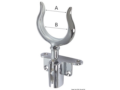 Scalmo ottone cromato abbattibile 12 x 50 mm 