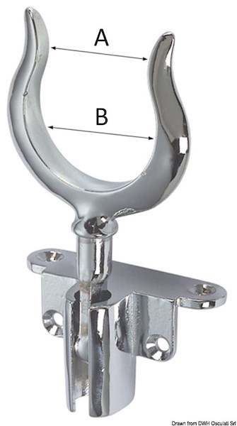 Scalmo ottone cromato abbattibile 12 x 50 mm 