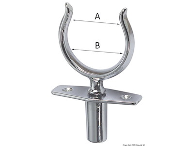 Scalmo in ottone cromato con boccola cieca