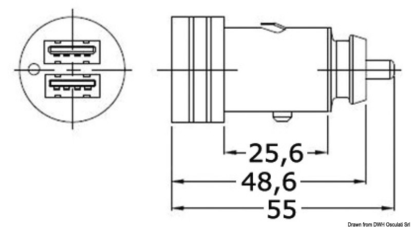 Prese USB 12/24V