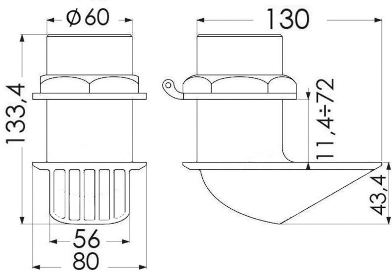 Presa a mare inox H.P. 2" 