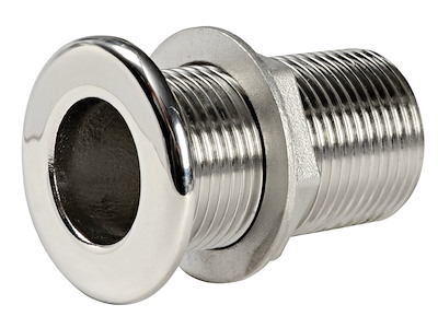 Scarico a mare inox lucido 1" 