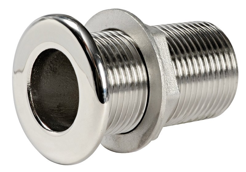 Scarico a mare inox lucido 1" 