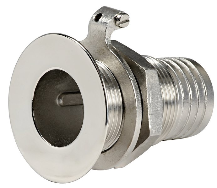 Scarico a mare a filo con portagomma