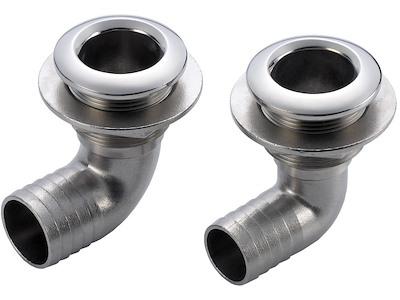 Scarico a mare a gomito 90°