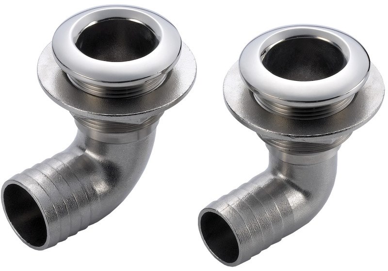 Scarico a mare a gomito 90°