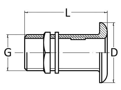 Scarico a mare con testa bombata, tutto filetto
