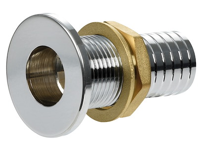 Scarico a mare con testa piatta, con portagomma