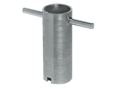 Attrezzo in acciaio zincato per il montaggio rapido degli scarichi a mare sia in ottone che in acciaio inox