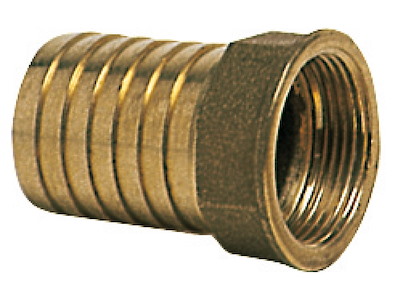 Portagomma in ottone fuso e tornito femmina