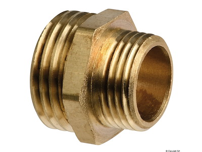 Niple doppio ridotto in ottone