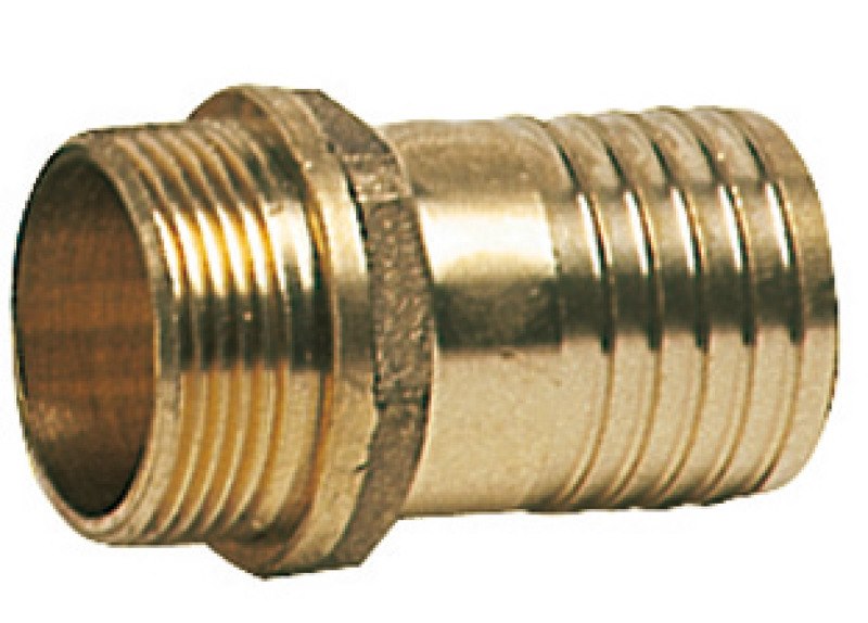 Portagomma in ottone fuso e tornito maschio