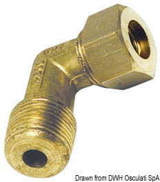 Raccordo a compressione in ottone per tubo in rame con tenuta Bicono Ottone