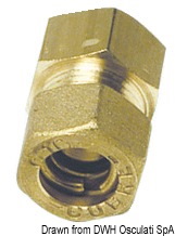 Raccordo a compressione in ottone per tubo in rame con tenuta Bicono Ottone