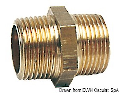 Niple doppio in ottone