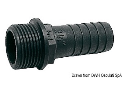 Portagomma maschio in polipropilene