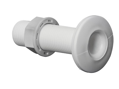 Scarico a mare filettati in plastica bianca